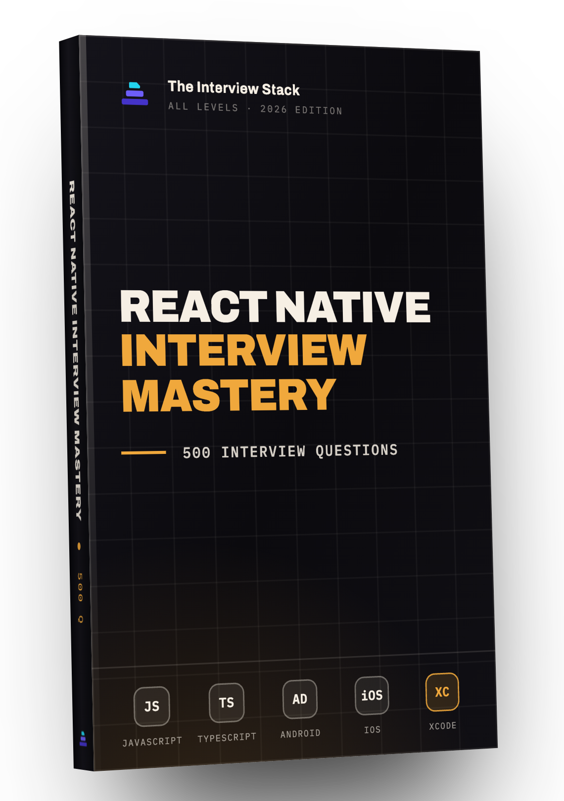 React Native Interview Mastery — 500 Interview Questions ebook cover